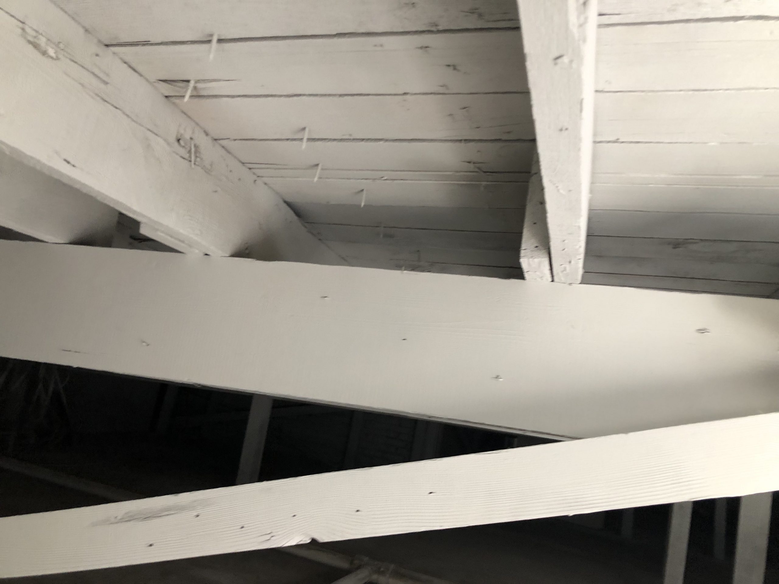 blasting attic space after white paint and cleaning